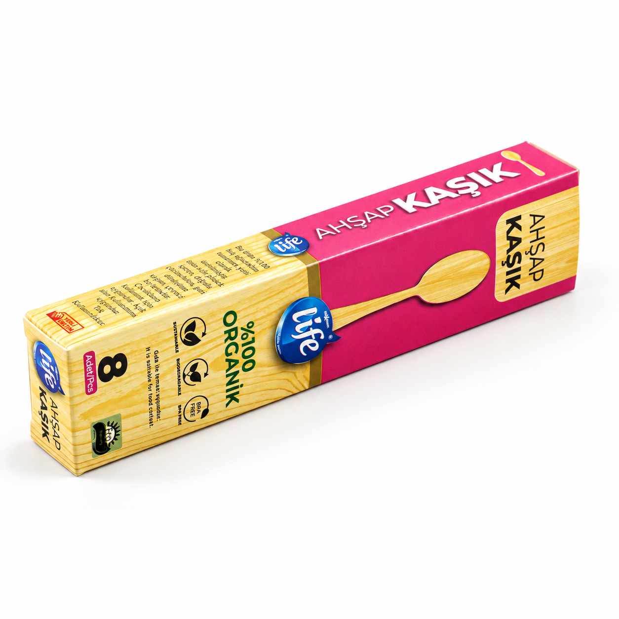 Doğal Ahşap Kaşık (Kullan-At) önizleme 2