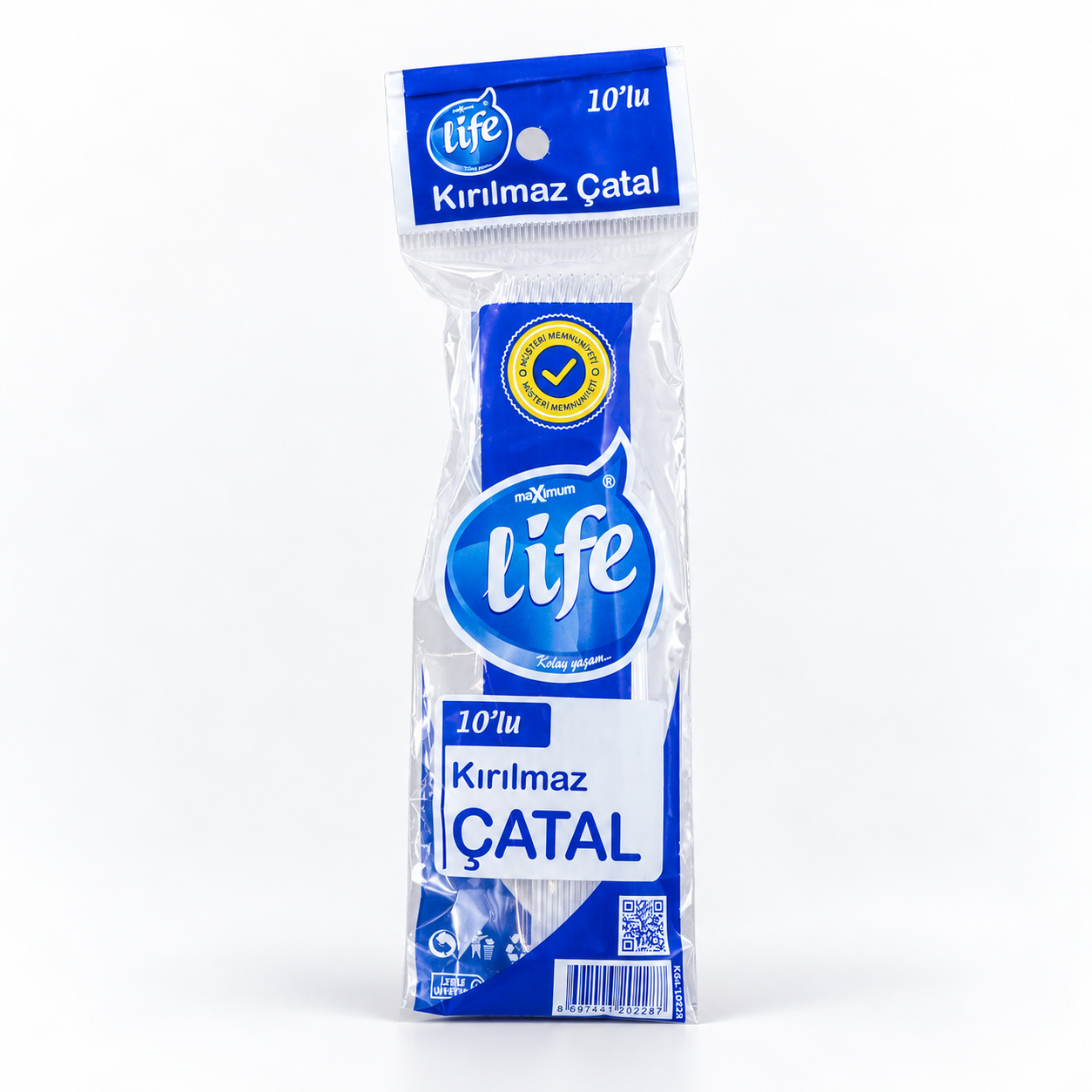 Lüks Kırılmaz Plastik Çatal